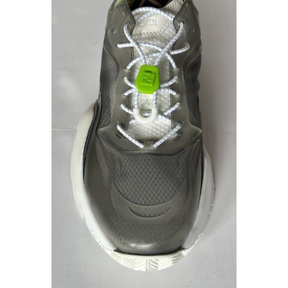 Fendi Flow Men\'s Gray/White/Green Sneakers 11 US (Fendi 10) 7E1583 IT NIB $930 main image 7